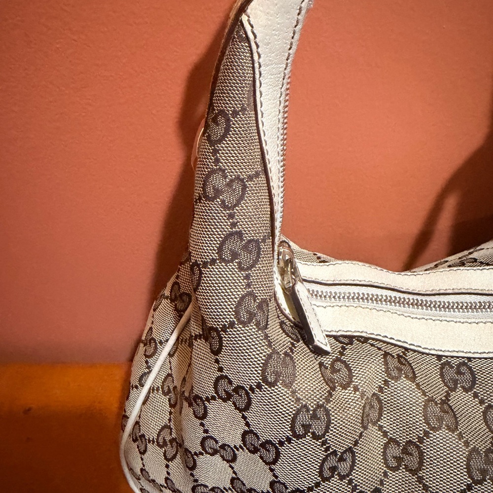 Gucci Beige and Brown Monogram Hobo Bag - Picture 14 of 15